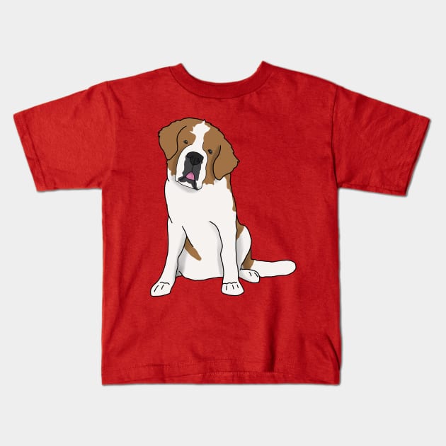 st bernard Kids T-Shirt by AMCArts